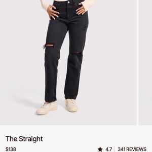 nuuds Black Straight Leg Jeans